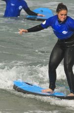 VICKY PATTISON Learns to Surf at Bondi Beach in Sydney 06/25/2019