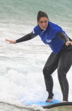 VICKY PATTISON Learns to Surf at Bondi Beach in Sydney 06/25/2019
