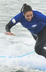 VICKY PATTISON Learns to Surf at Bondi Beach in Sydney 06/25/2019