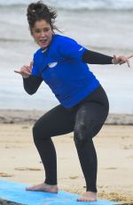 VICKY PATTISON Learns to Surf at Bondi Beach in Sydney 06/25/2019