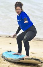 VICKY PATTISON Learns to Surf at Bondi Beach in Sydney 06/25/2019
