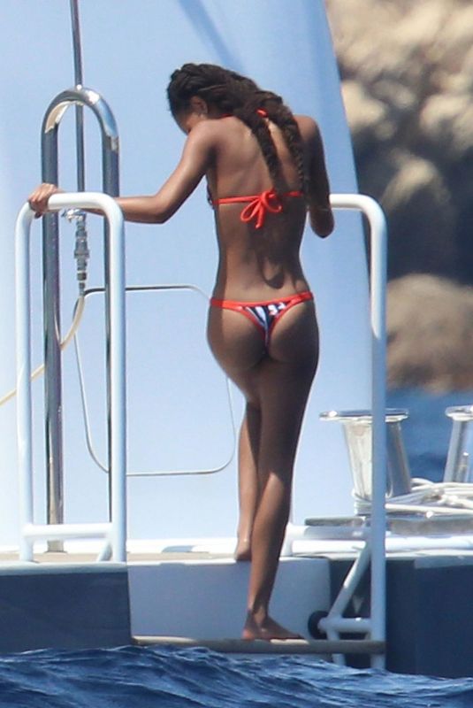 WILLOW SMITH in Bikini at a Yacht in Maddalena Archipelago 07/17/2019