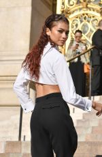 ZENDAYA at Giorgio Armani Prive Haute Couture Show at Paris Fashion Week 07/02/2019
