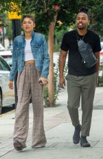 ZENDAYA COLEMAN Out for Lunch with Her Brother Austin in Burbank 07/25/2019