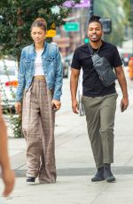 ZENDAYA COLEMAN Out for Lunch with Her Brother Austin in Burbank 07/25/2019