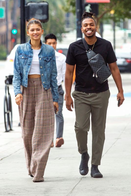 ZENDAYA COLEMAN Out for Lunch with Her Brother Austin in Burbank 07/25/2019