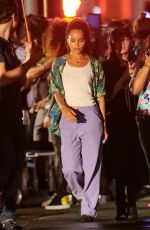 ZOE KRAVITZ on the Set of High Fidelity in New York 07/11/2019