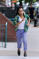 ZOE KRAVITZ on the Set of High Fidelity in New York 07/14/2019