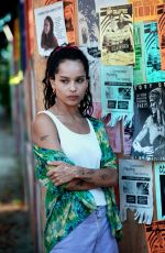 ZOE KRAVITZ on the Set of High Fidelity in New York 07/14/2019