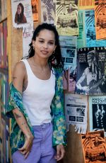ZOE KRAVITZ on the Set of High Fidelity in New York 07/14/2019