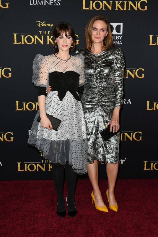 ZOOEY and EMILY DESCHANEL at The Lion King Premiere in Hollywood 07/09/2019