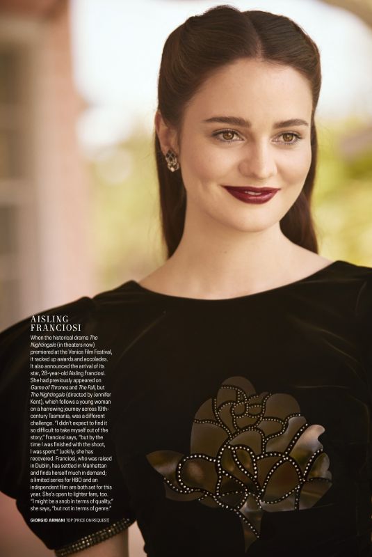 AISLING FRANCIOSI in Town & Country, September 2019