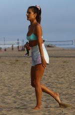 ALESSANDRA AMBROSIO in Bikini Top ata Beach in Santa Monica 08/05/2019