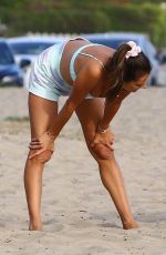 ALESSANDRA AMBROSIO in Bikini Top ata Beach in Santa Monica 08/05/2019