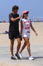ALESSANDRA AMBROSIO Out at a Beach in Santa Monica 08/04/2019