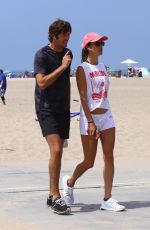 ALESSANDRA AMBROSIO Out at a Beach in Santa Monica 08/04/2019