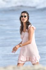 ALESSANDRA AMBROSIO Out on the Beach in Santa Monica 08/13/2019