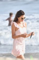 ALESSANDRA AMBROSIO Out on the Beach in Santa Monica 08/13/2019