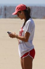 ALESSANDRA AMBROSIO Out Rollerblading in Santa Monica 08/22/2019
