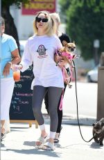 ALESSANDRA TORRESANI Out with Her Dog in Studio City 08/08/2019