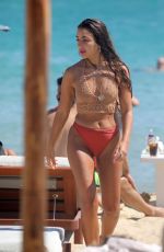ALEXANDRA PASCALIDOU and GINA DIRAWI in Bikinis at a Beach in Mykonos 08/12/2019