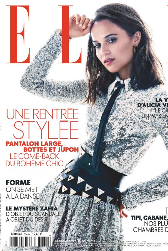 ALICIA VIKANDER in Elle Magazine, France August 2019