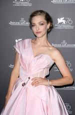 AMANDA SEYFRIED at Jaeger-Lecoultre Gala Dinner at Venice Film Festival 08/30/2019