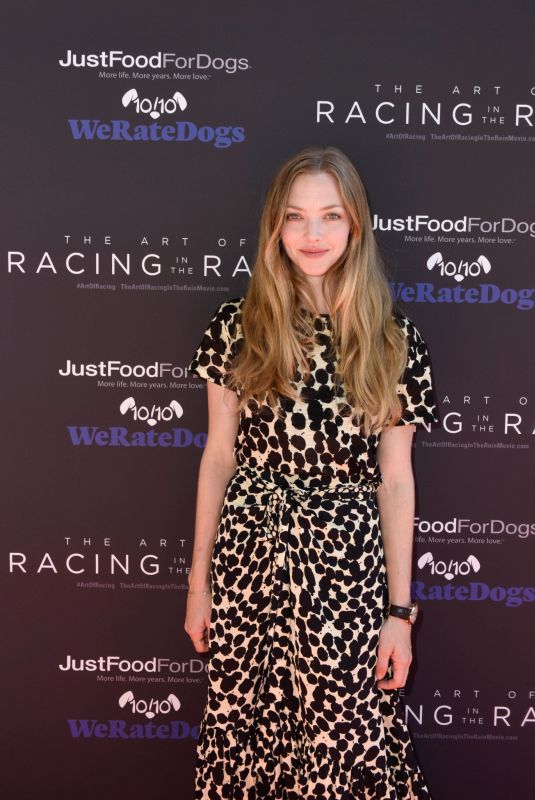 AMANDA SEYFRIED at The Dog Premiere of The Art of Racing in the Rain in Los Angeles 08/01/2019