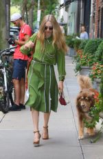 AMANDA SEYFRIED Out with Her Dog Finn in New York 08/06/2019
