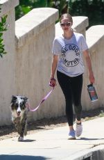 AMANDA SEYFRIED Out with Her Dog in Hollywood 08/02/2019