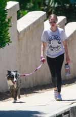 AMANDA SEYFRIED Out with Her Dog in Hollywood 08/02/2019