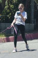 AMANDA SEYFRIED Out with Her Dog in Hollywood 08/02/2019