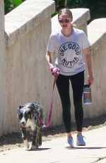 AMANDA SEYFRIED Out with Her Dog in Hollywood 08/02/2019
