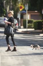 AMBER HEARD Out with Her Dog in Los Angeles 08/07/2019