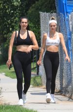 AMELIA and DELILAH HAMLIN in Tights Heading to a Gym in West Hollywood 08/07/2019