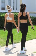 AMELIA and DELILAH HAMLIN in Tights Heading to a Gym in West Hollywood 08/07/2019