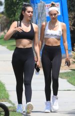 AMELIA and DELILAH HAMLIN in Tights Heading to a Gym in West Hollywood 08/07/2019