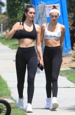 AMELIA and DELILAH HAMLIN in Tights Heading to a Gym in West Hollywood 08/07/2019