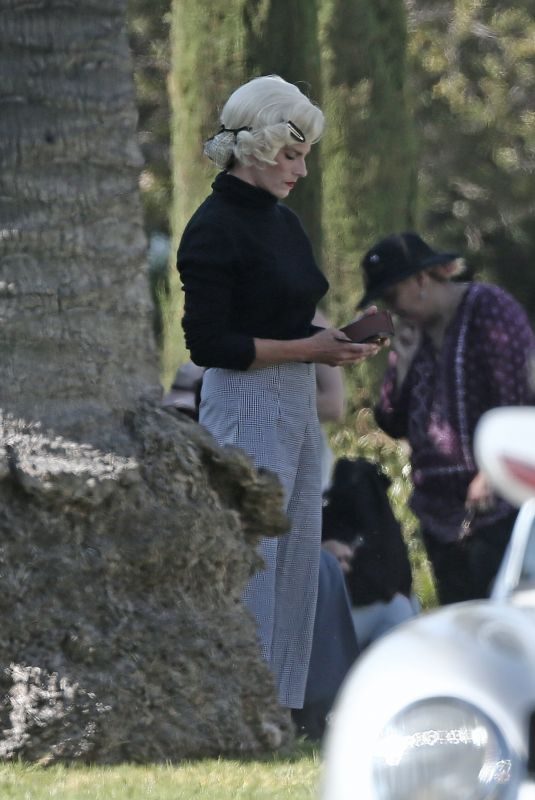 ANA DE ARMAS on the Set of Blonde in Los Angeles 08/23/2019