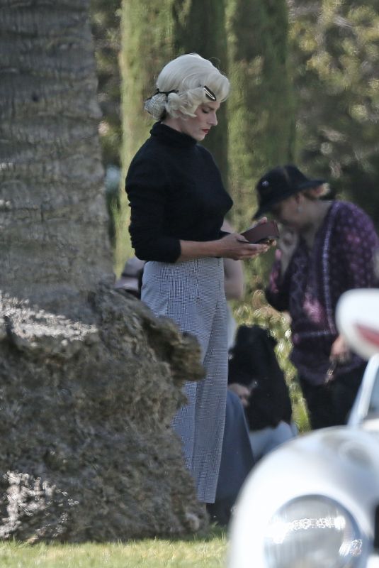 ANA DE ARMAS on the Set of Blonde in Los Angeles 08/23/2019