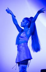 ARIANA GRANDE Performs at Her Sweetener World Tour at O2 Arena in London 08/17/2019
