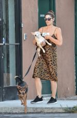 ASHLEY GREENE Out with Her Dogs in Studio City 08/05/2019