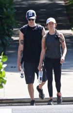 ASHLEY TISDALE and Christopher French Out Hiking in Los Angeles 08/24/2019