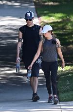 ASHLEY TISDALE and Christopher French Out Hiking in Los Angeles 08/24/2019