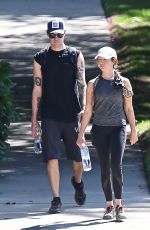 ASHLEY TISDALE and Christopher French Out Hiking in Los Angeles 08/24/2019