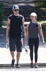 ASHLEY TISDALE and Christopher French Out Hiking in Los Angeles 08/24/2019