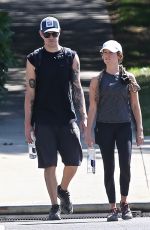 ASHLEY TISDALE and Christopher French Out Hiking in Los Angeles 08/24/2019