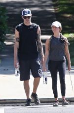 ASHLEY TISDALE and Christopher French Out Hiking in Los Angeles 08/24/2019