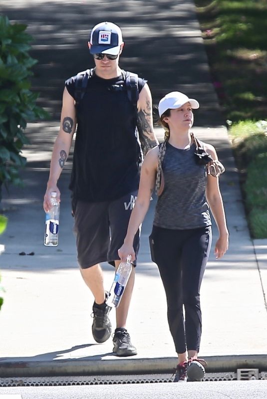 ASHLEY TISDALE and Christopher French Out Hiking in Los Angeles 08/24/2019