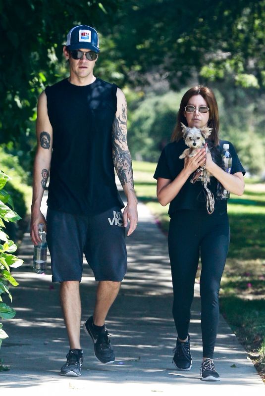ASHLEY TISDALE and Christopher French Out Hiking in Los Feliz 08/11/2019